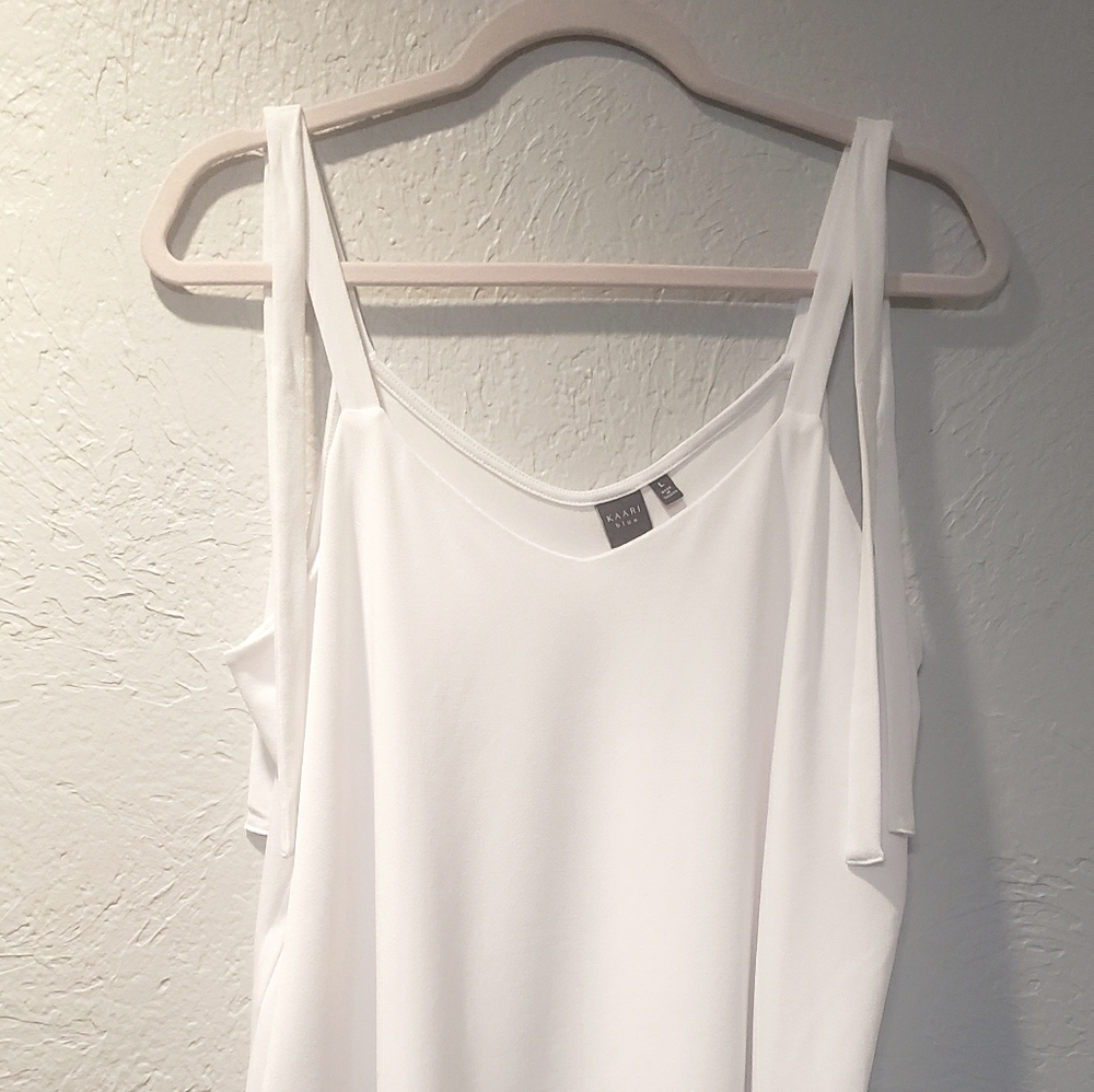 NWOT Kaari Blue Large Spaghetti strap Top